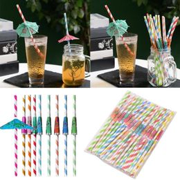 Drinking Straws Cocktail Party Decorations Umbrellas Accessories For Drinks Wedding Christmas Halloween Beach Theme Drop