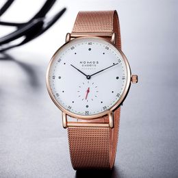 2019 Luxury nomos brand Mens Quartz Casual dress Watch stainless steel Male Clock small dials work Relogio Masculino Men Watches327i
