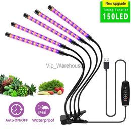 Grow Lights 5 Heads Seedling Grow Light Full Spectrum Phytolamp USB Power 150 LED Lights Phyto Lamp for Home Indoor Plants Flowers Grow Tent YQ230927