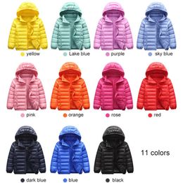 Пуховое пальто, одежда для девочек, сверхлегкая детская пуховая хлопковая куртка, теплые парки с капюшоном для мальчиков, осенне-зимнее пальто для подростков, верхняя одежда для малышей 230926