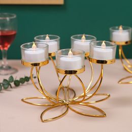 Posiadacze świec Mental Candlestick posiadacze świec dla romantycznych przy świecach rekwizytów obiadowych