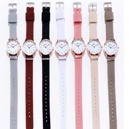 7 Style Nylon Belt Quartz Watch Female Students Simple Fresh Girl Watches Whole Womens Wristwatches289W