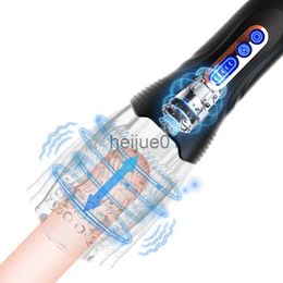 Masturbators Rotating Vibrating Masturbator for Men Real Oral Sex Glans Trainer Penis Massage Male Masturbator Glans Vibrator Sex Toy for Men x0926