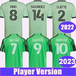 2023 DRIUSSI RING Player Version Soccer Jerseys 22 23 DJITTE CECILIO FAGUNDEZ HOESEN REDES FINLAY Home Green Black Away Football Shirts Short Sleeve Uniforms