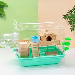 Other Pet Supplies Hamster Cage Golden Bear Special Doublestorey Large Villa Breeding Box House Nest Toys 230925