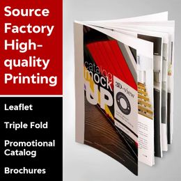 Notes Custom Wholesale Flyers Double Sides Folded Leaflet Coated Paper Trifold Brochure Promotional Catalogue for Advertising Promotion 230926