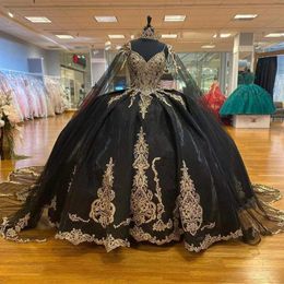 elegant Off the Shoulder Pink Quinceanera Dresses 2023 3D florals Beaded Appliques Ball Gown Sweet 16 Dress Vestidos De 15 anos princess mexican 01