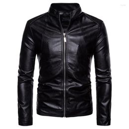 Men's Fur PU Leather Jacket Men Winter Fleece Military Casual Leahter Male Motorcycle Windbreaker Chaqueta Cuero Hombre