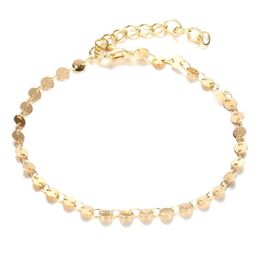 Anklets Classic Women Anklet Bracelet Foot Jewelry Gold Color Chain Simple Brand Design Fashion For Girl Gift278z