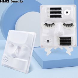 False Eyelashes 2Pc Practice Tray Lash Extension With Eyelashes palette Glue Gasket Lashes Holder Training Display makeup Supplies Kits 230925