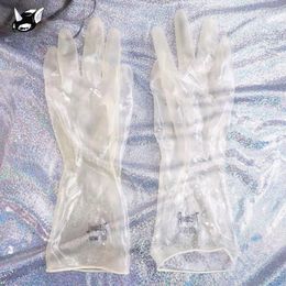 Five Fingers Gloves Latex Sheer Soft Thin Sexy 230925
