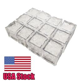 USA Stock Night Lights 960 Pack Multi Color Light-Up LED Ice Cubes with Changing and On Off Switch Party Lamp Colorful Glowing Blo209Z