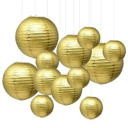 Other Event Party Supplies 30Pack White Colorful Paper Lanterns Round Chinese/Japanese Hanging Ball Lantern Lamps for Birthday Party Wedding Decoration Set 230926