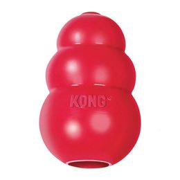 Dog Toys Chews KONG Classic Natural Teething Rubber Chew Toy with Your Choice of Treat XSXXL 230925