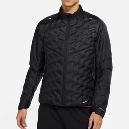 Designer masculino zip fino esportes inverno ao ar livre correndo treinamento quente leve para baixo jaqueta esportiva moletom topo dd5668-010 21 wear