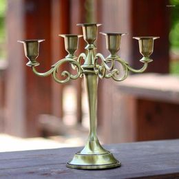 Candle Holders Metal 1/3/5-Arm Holder Candlestick Romantic Dinner Holiday Wedding Decor For Home Evening Parties Ornament