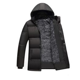 Mens Down Parkas Waterproof Winter Jacket Men Hoodied Parka Warm Coat Thicken Fleece Zipper Jackets Plus Size 4XL 230925