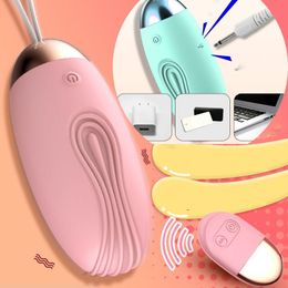 Vibrators Wireless Vibrator USB Recharge 10SPEED Waterproof 10M Hide Remote Control Jump LOVE Egg Stimulate Clitoris Sex Toys For Women 230925