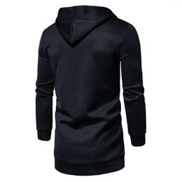 Men's Wool Solid Long-sleeved Trench Coat With Hood Autumn&winter Color Long Sleeved Windbreaker Hooded Coats & Jackets