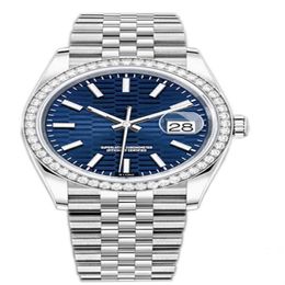 Master watch business style sapphire glass blue carved dial stainless steel case automatic mechanical movement folding clasp whole2464
