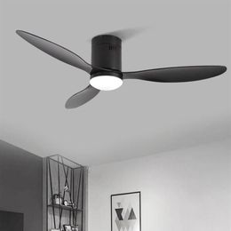 Pendant Lamps Black Inverter Ceiling Fan Lights Dining Room Living Light Dinning2812