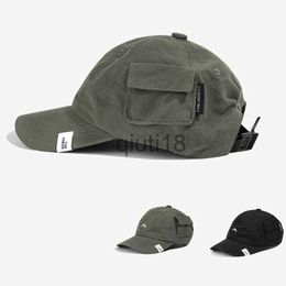 Ball Caps American Casual Street Hip-hop Hats for Men and Women Personality Side Pocket Design Summer Quick-drying Soft Top Baseball Cap x0927