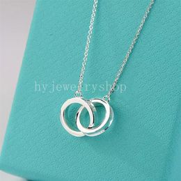 T Designer two ring pendant Necklace bracelet stud earrings Women Luxury Brand Jewelry Classic Fashion 925 sterlling silver rose g226g