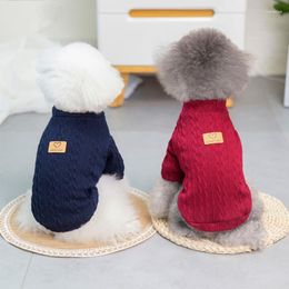 Dog Apparel Pet Sweater Cat Winter Hoodie Kitten And Puppy Thick Warm Coat Casual Two-legged Clothes Four-color Option Clothing