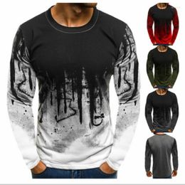 Men's T Shirts Cross-border Foreign Trade Summer Size Casual Fashion 3D Digital Printed Long Sleeve T-shirt