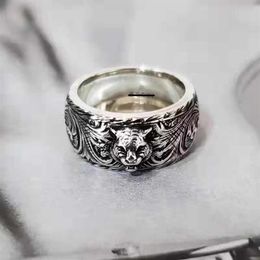 High quality designer tiger letters ring fashion jewelry man's wedding promise ring woman's gift In the box2855