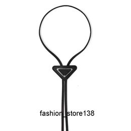 Neck Ties Leather designer tie womens mens bolo ties enamel triangle thin drawstring cool neckwear fashion solid Colour black white shirt formal luxury neck tie PJ046