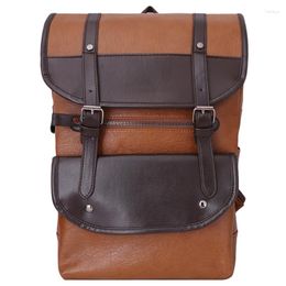 Backpack Vintage Leather Backpacks For School Bags Men PU Travel Leisure Retro Casual Bag Schoolbags Teenager Students