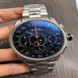montre de luxe watch mens chronograph quartz watches classic stainless steel 5 ATM waterproof super luminous Japan VK movement257G