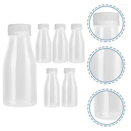 Take Out Containers 6 Pcs Juice Bottling S Bottles Lids Outdoor Portable Milk Cold Drink Anti-leak Coffee Caps Small