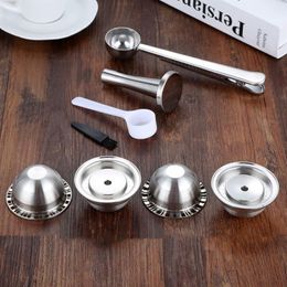 Stainless Steel Metal Philtres Capsule Pod Coffee Tamper Compatible for Nespresso and Vertuo Plus machines Q0109240H