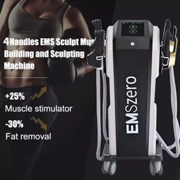 High Efficiency EMSzero Body Sculpting Fat Reduction Beauty Salon Muscle Firming Relaxation Buttock Toning 4 Handles Vertical Workout Device