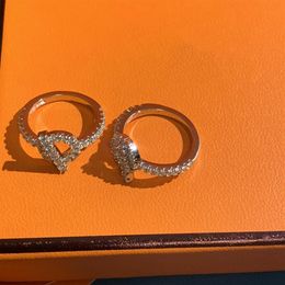 Designers Rings Luxury Women rings Diamond Design Woman Jewellery Christmas Valentine Day Temperament Versatile Fashion Style jewelr296E