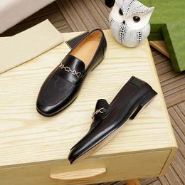 luxurious Italian Men Dress Shoes 2023 Oxford Genuine Leather Moccasins Brown Black Men Designer Loafers Shoes Men Classic Wedding Office Formal Shoes 02