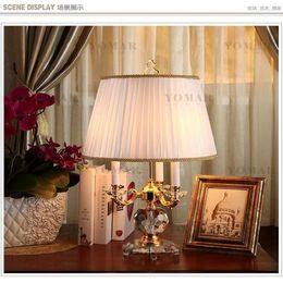 Table Lamps Fashion Europe Base Fabic Lampshade For Home Parlour Dining Bed Room299c