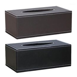 Leather Tissue Box Cover Paper Facial Tissues Holder for Home Office el1280m
