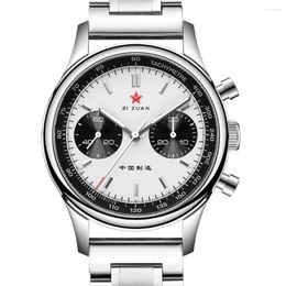 Wristwatches SEAKOSS ST19 Movement 1963 Chronograph Men 40mm Panda Eye Sapphire Metal Steel Band Mechanical Manual Winding Watches Fashion