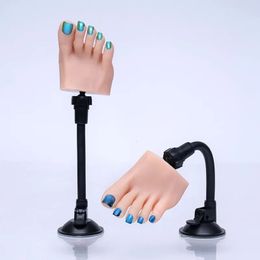 False Nails Nail Practice Foot Model Liquid Silicone Realistic Manicure Acrylic Mannequin Feet Training For Diy Art Salon Artists 230927