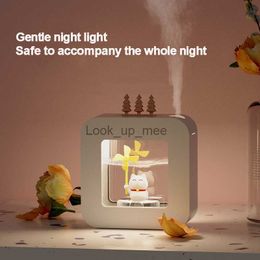 Humidifiers 450ml Air Humidifier Portable Aroma Oil Diffuser USB LED Light Aromatherapy Wireless Adroable Cute Pet Air Humidifier YQ230927