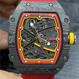 Richarmill Watch Automatic Mechanical wristwatch Luxury watches mens Swiss Sports Mens Series Automatic Mechanical Calendar 387 475mm mens watch RM6702 WN8ZE