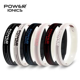 Bangle Power Ionics bio health benifits ion balance power therapy silicone sports choker tourmaline germanium wristband bracelet 230927