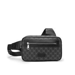 Black Lattice Messenger Bag for Men Chest Business HandBags Luxury Soft Leather Crossbody Bags Women Evening Designer306g
