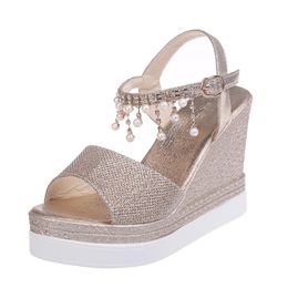Slipper 's Casual Flatform Platform Sandals Open Toe Ankle Strap Espadrille Dressy Birthday Gifts for Ladies 230927
