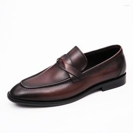 Dress Shoes Men's Business Casual Leather England Autumn Breathable Fashion Set Foot