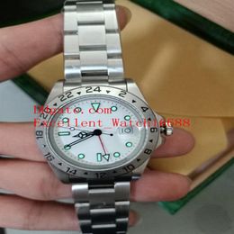 BP Factory Wristwatches gift box Vintage 40 mm 16570 Stainless Steel White Dial Asia 2813 Movement Automatic Mens Watches291o