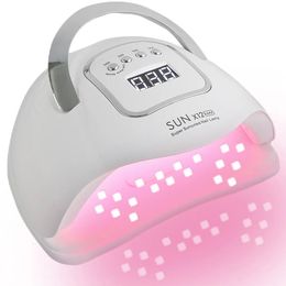 Nail Dryers 2023 SUN X12 MAX Professional Drying Lamp for Manicure 66LEDS Gel Polish Machine with Large LCD UV LED 230927